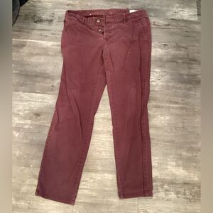 Men’s 38x32 Burgundy Straight-Leg Pants
